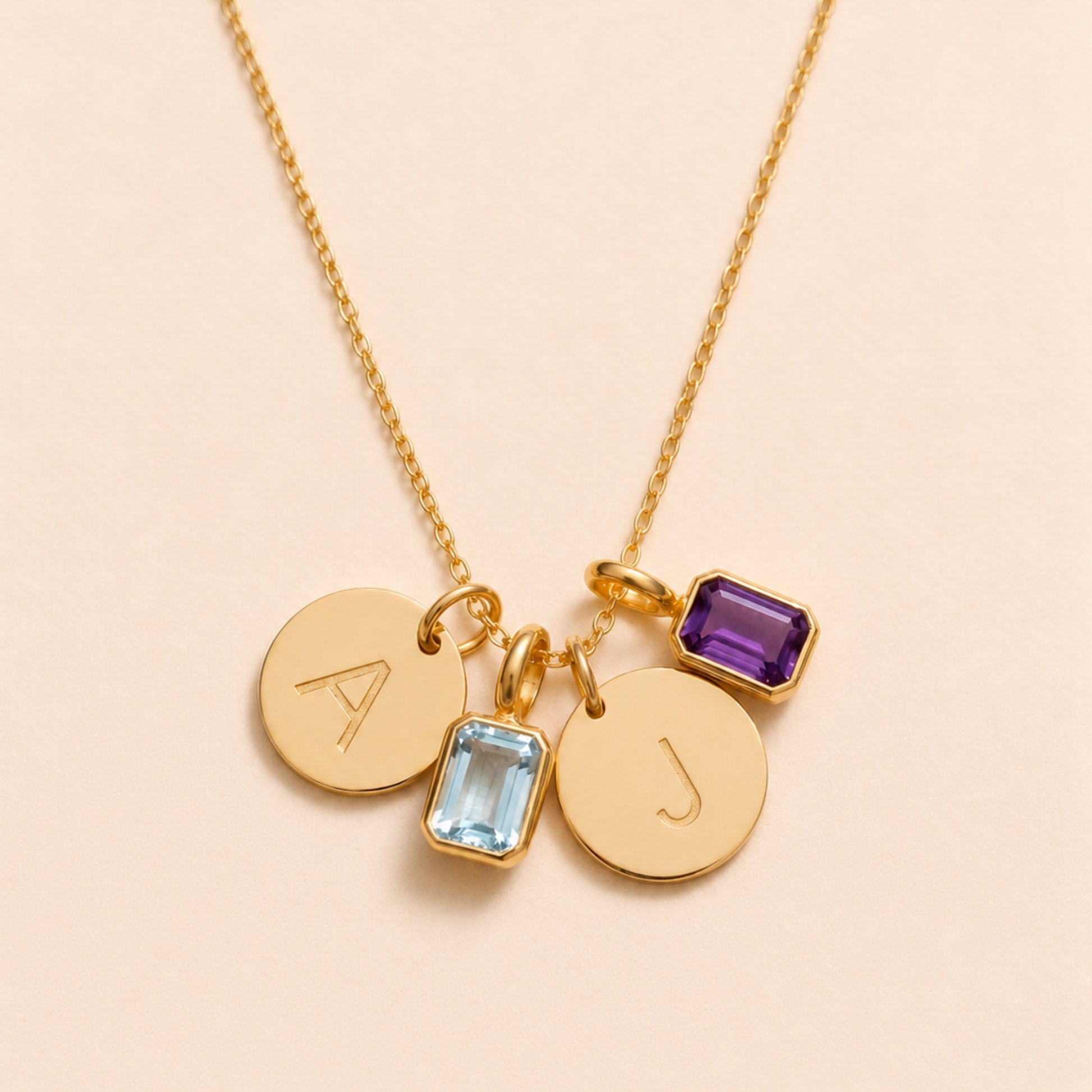 Celeste Duo Charm Necklace