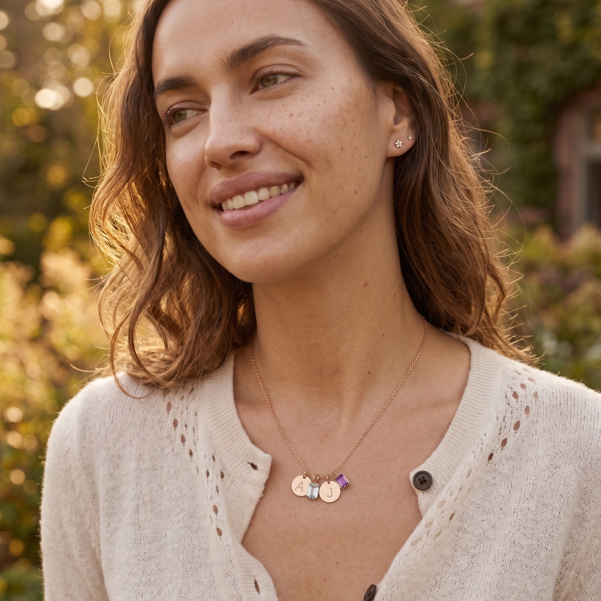 Celeste Duo Charm Necklace