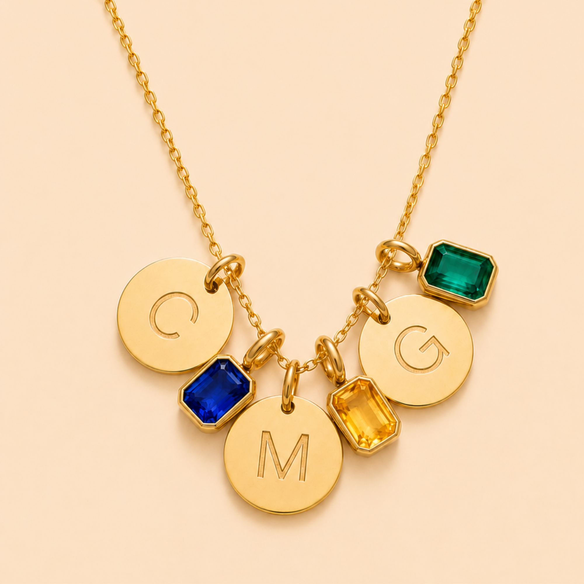 Celeste Trois Charm Necklace