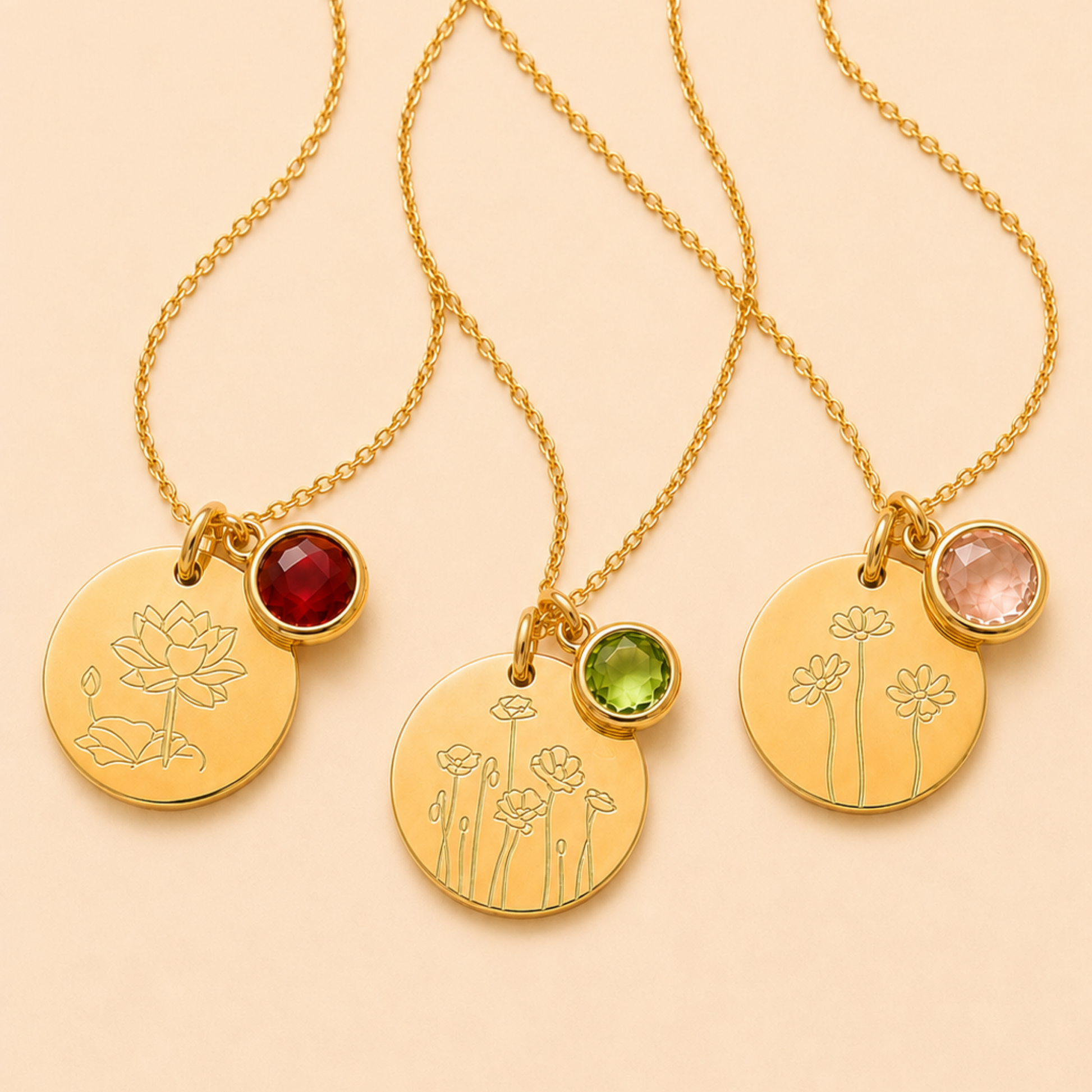 Belle Fleur Birthstone Necklace