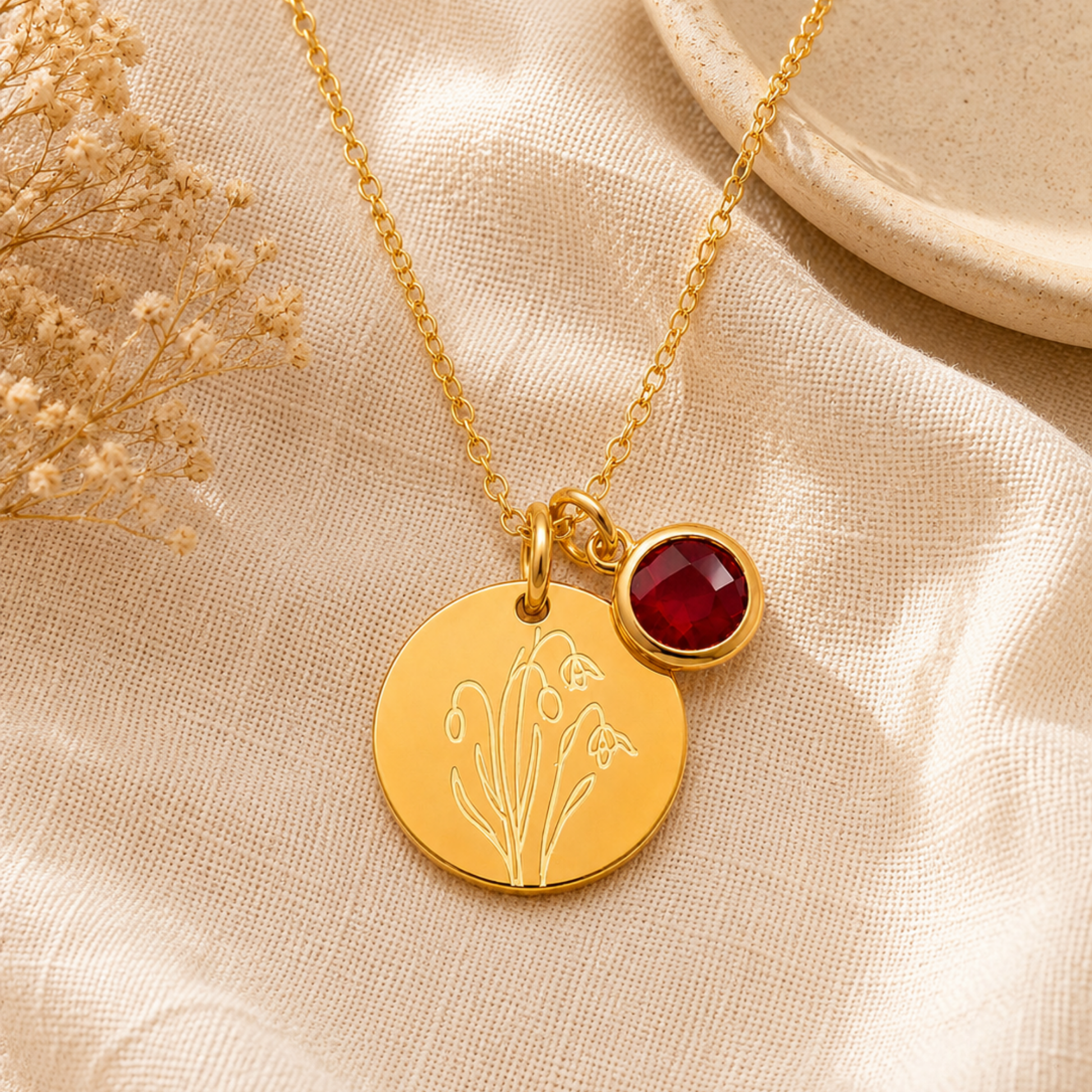 Belle Fleur Birthstone Necklace