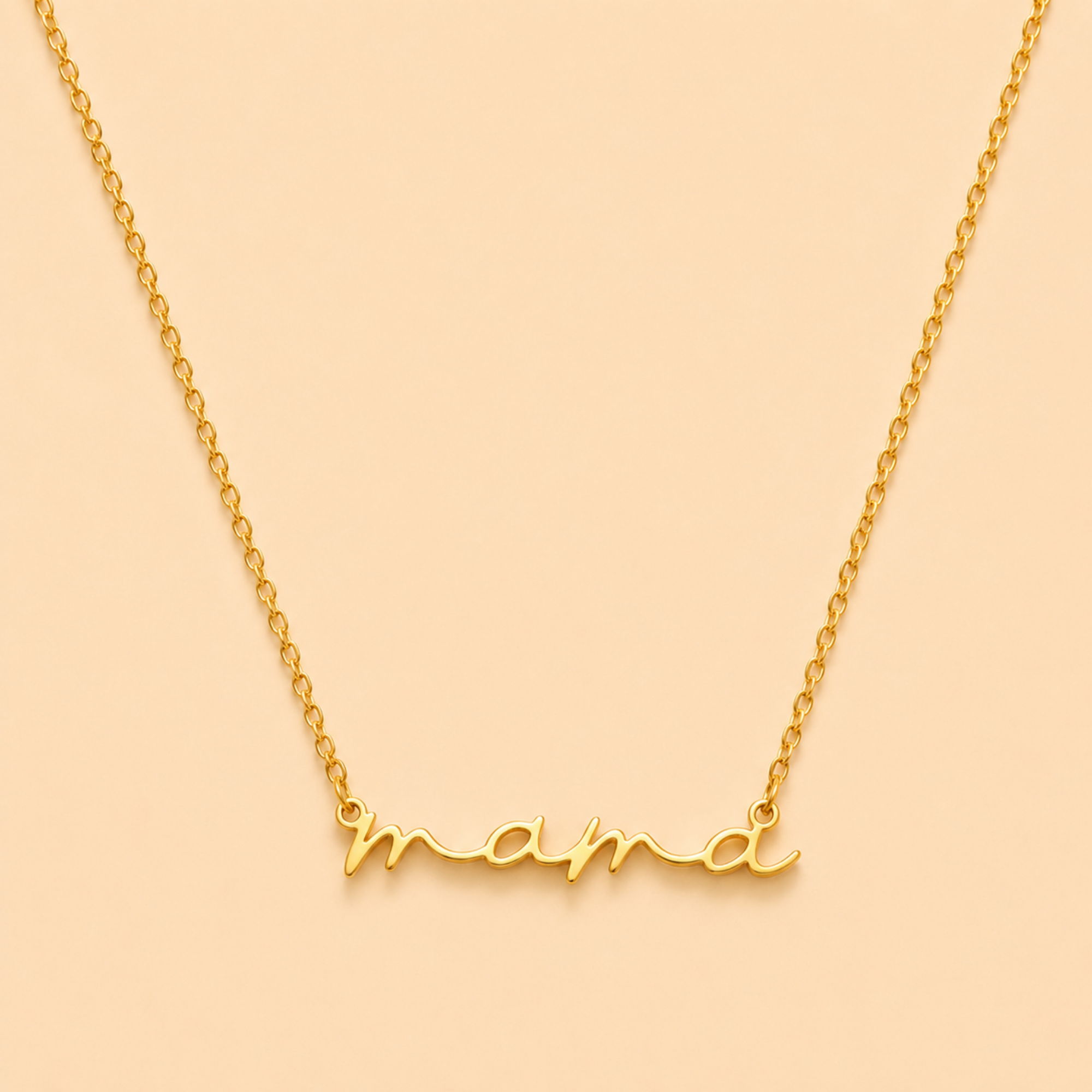 Maman Script Necklace