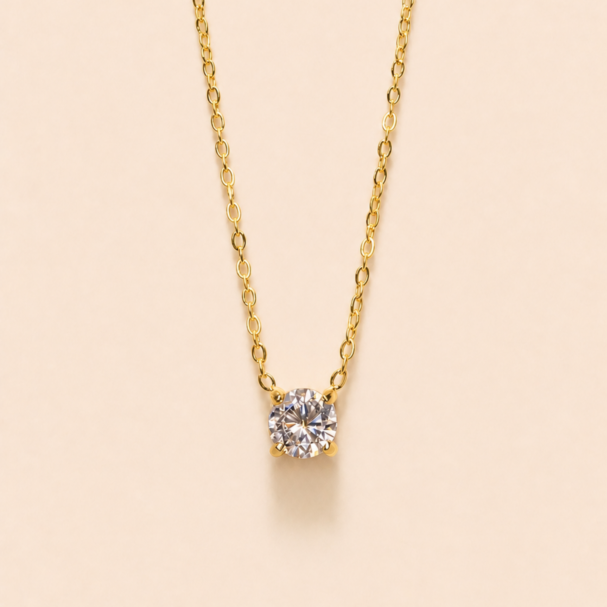 Soleil Solitaire Vermeil Necklace