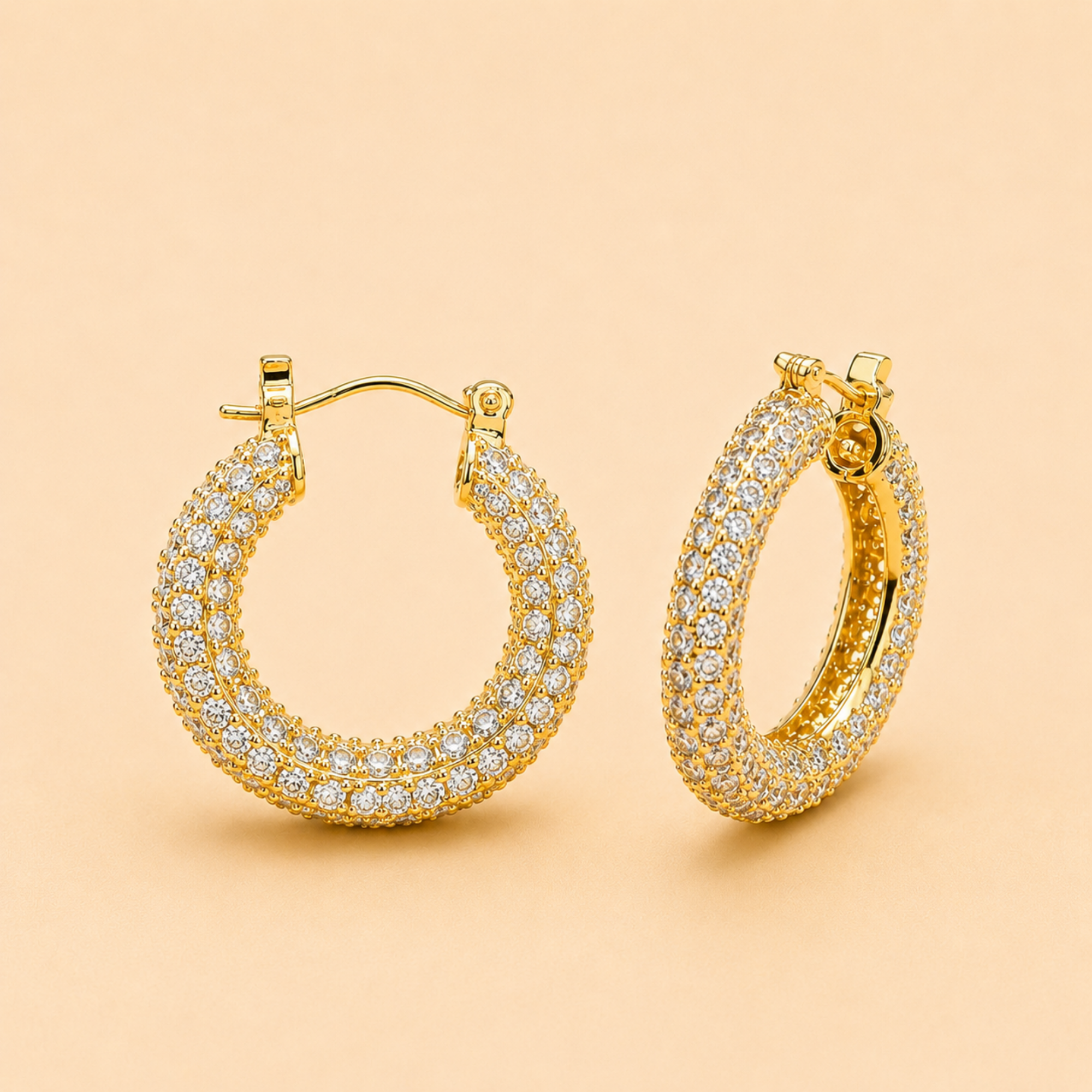 Honoré Pavé Hoop Earrings
