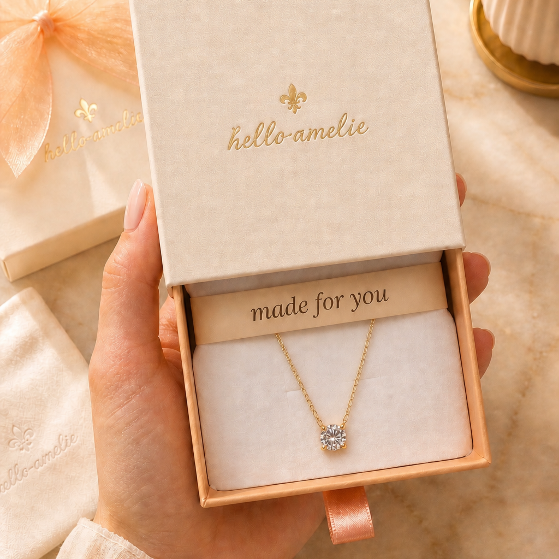 Soleil Solitaire Vermeil Necklace