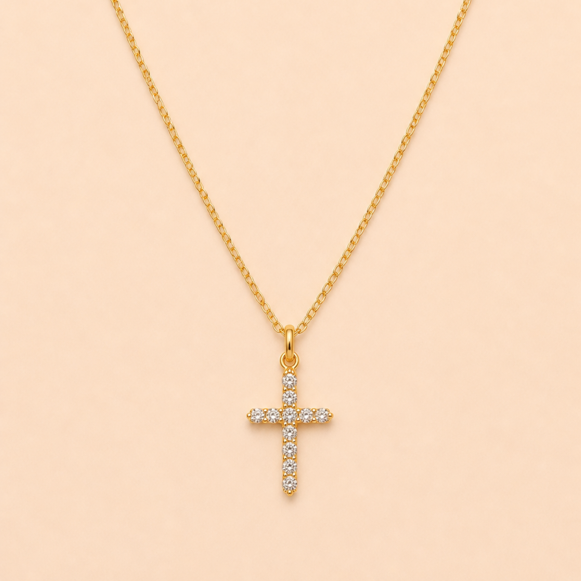 Croix Pave Necklace