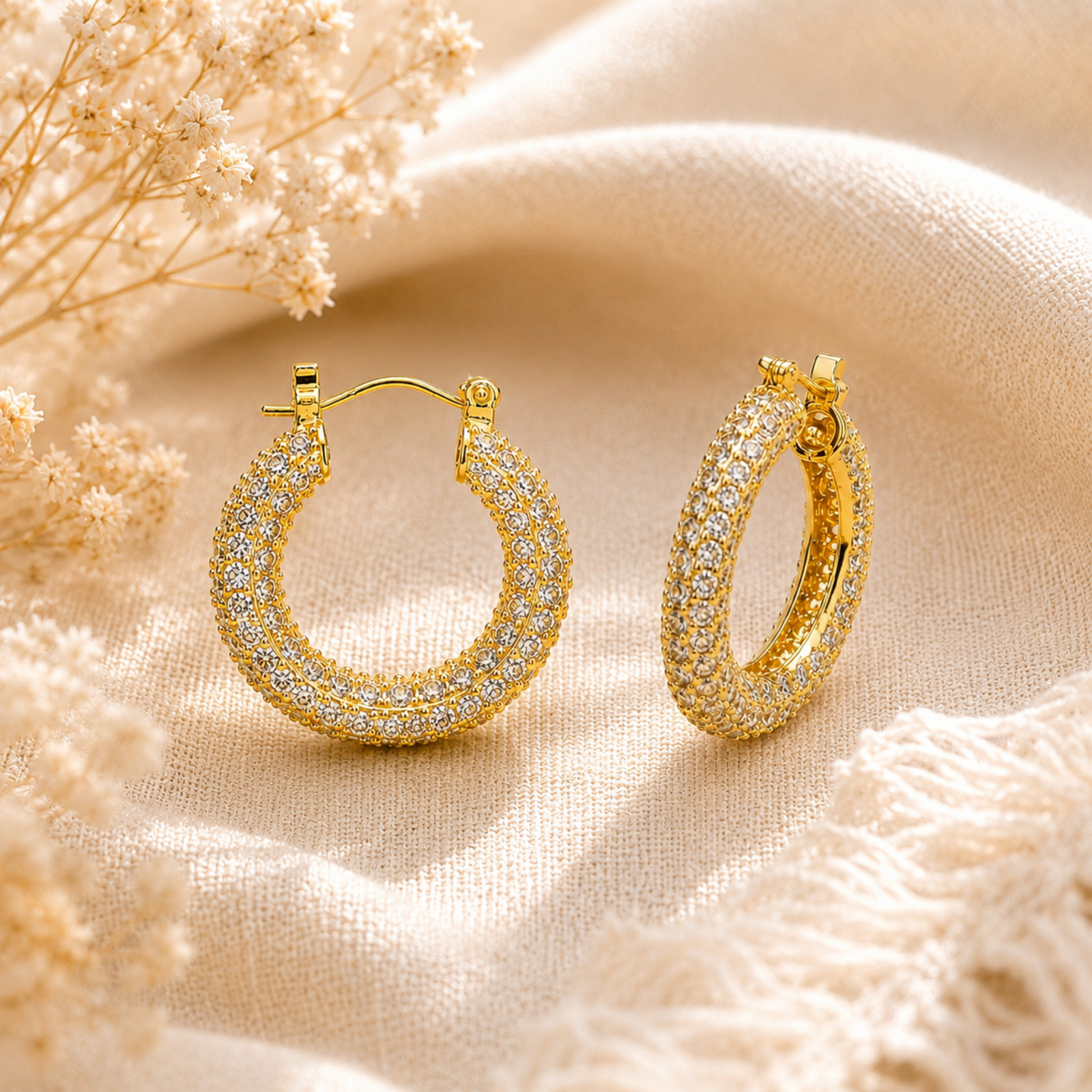 Honoré Pavé Hoop Earrings