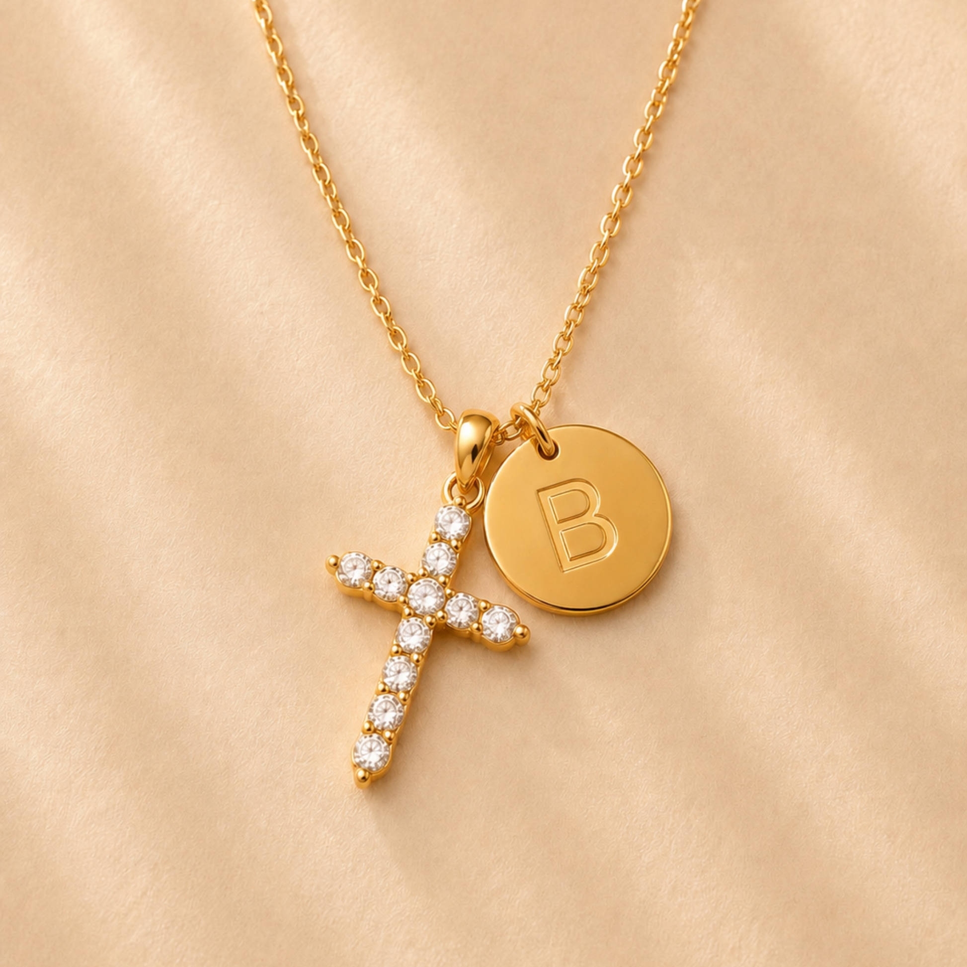 Journee Pave Initial Necklace