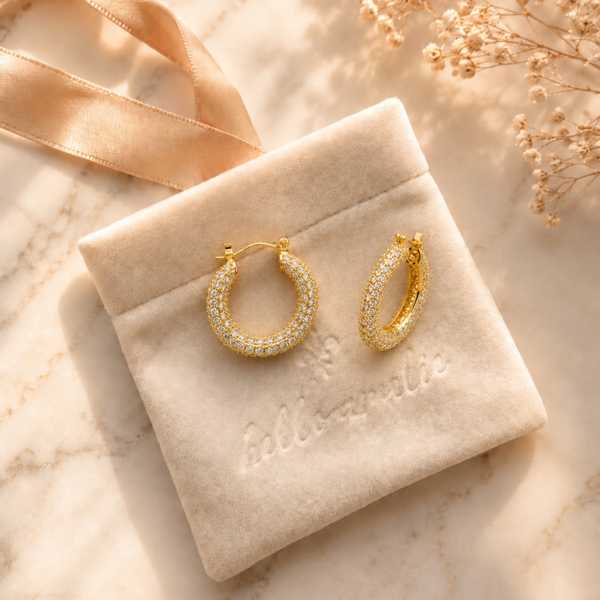 Honoré Pavé Hoop Earrings