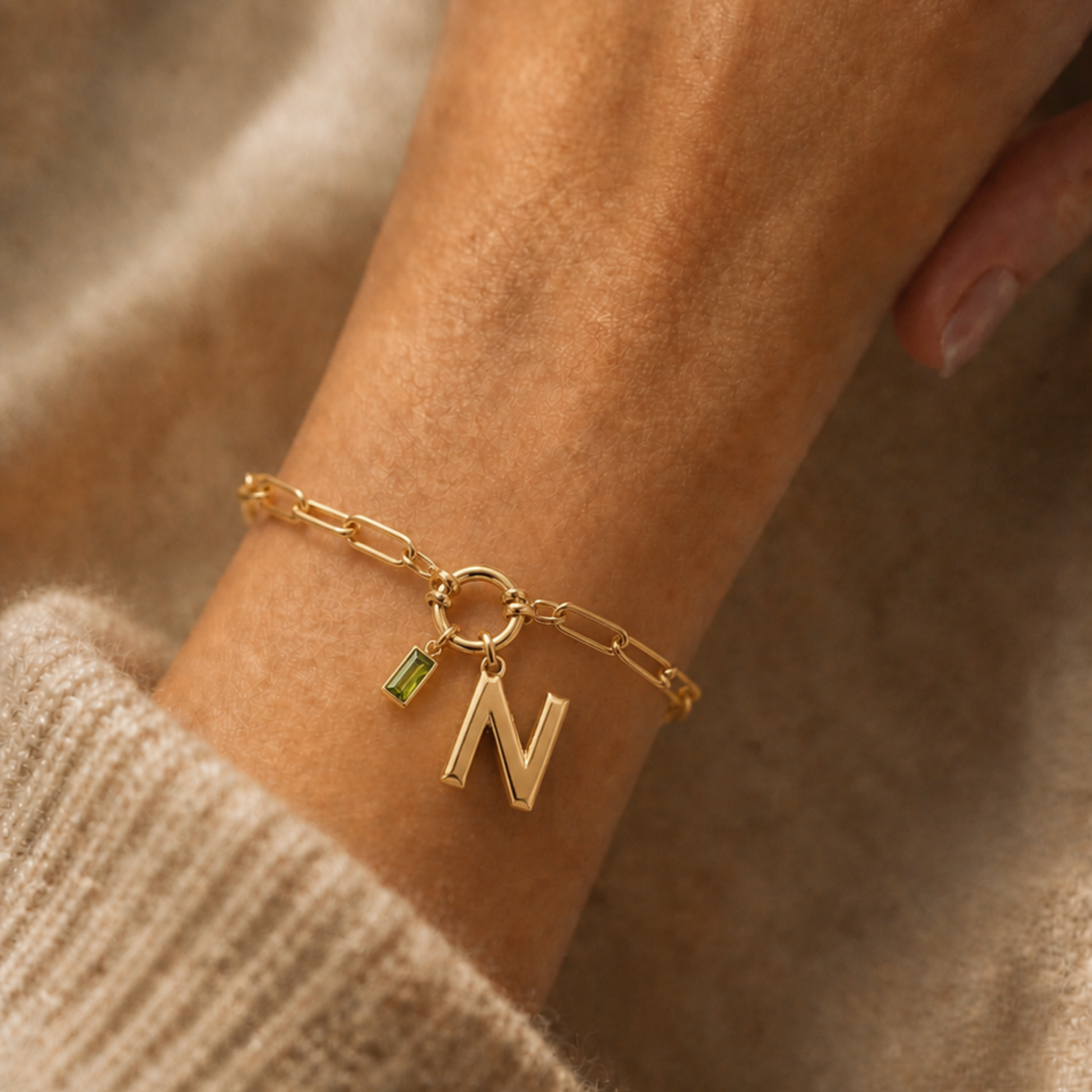 Aura Initial Bracelet