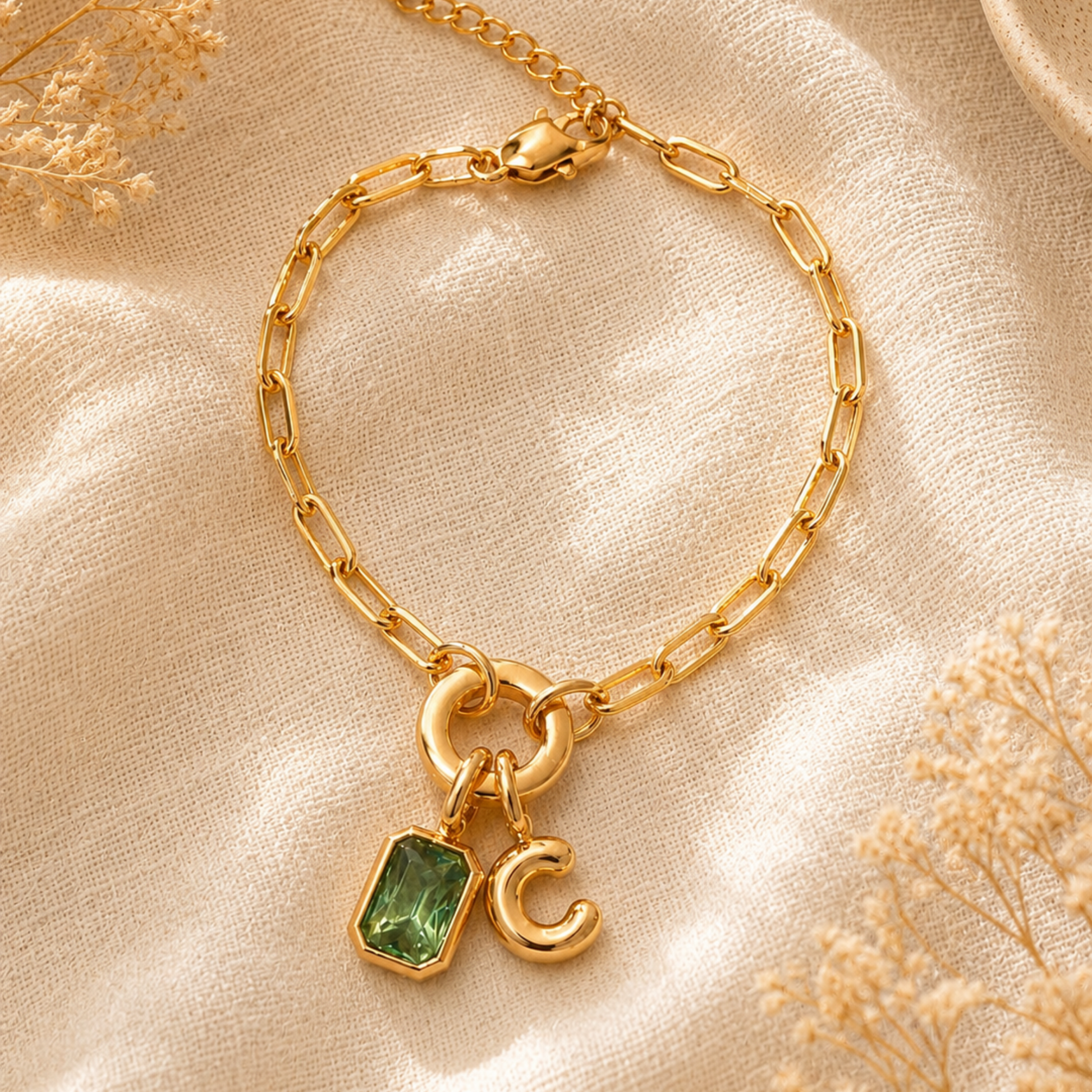 Séraphine Initial Bracelet