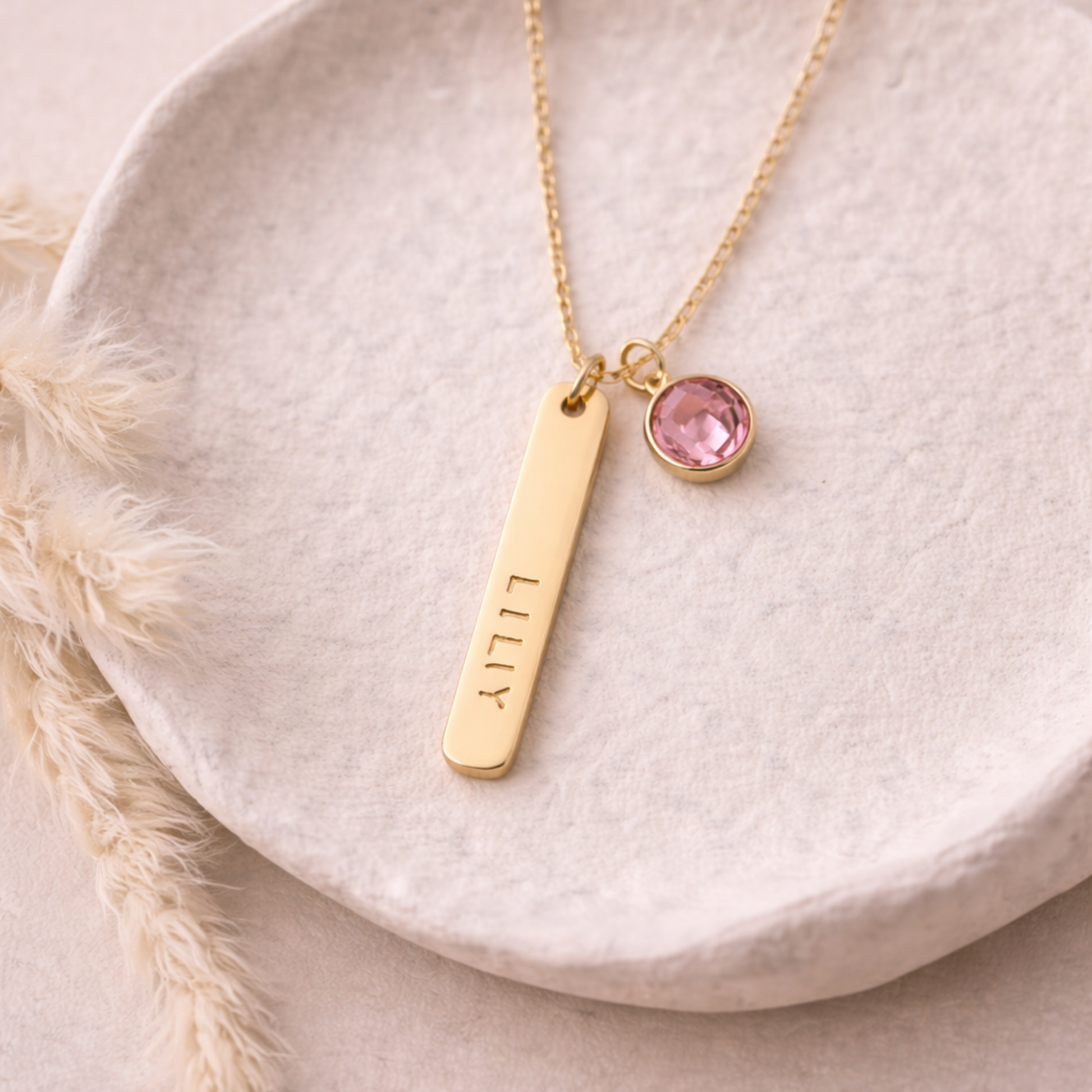 Amélie Birthstone Bar Necklace