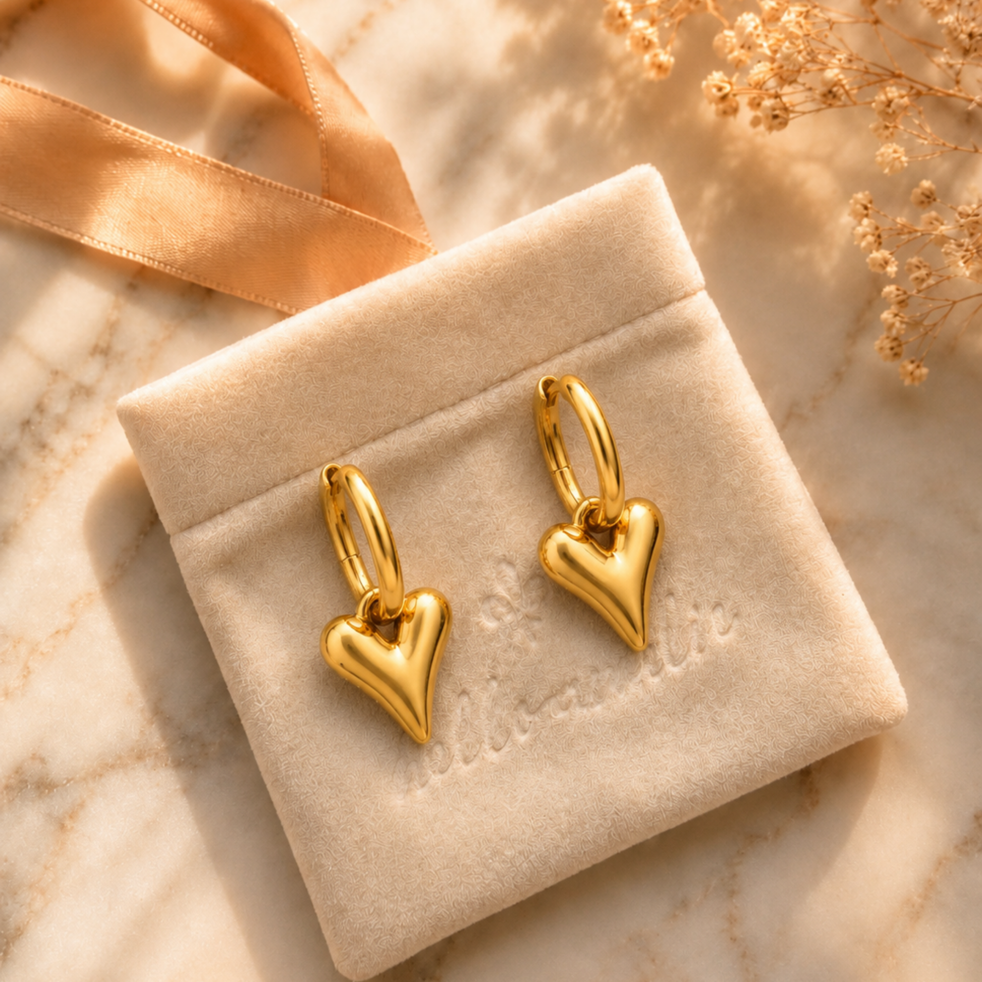 Solange Heart Drop Earring