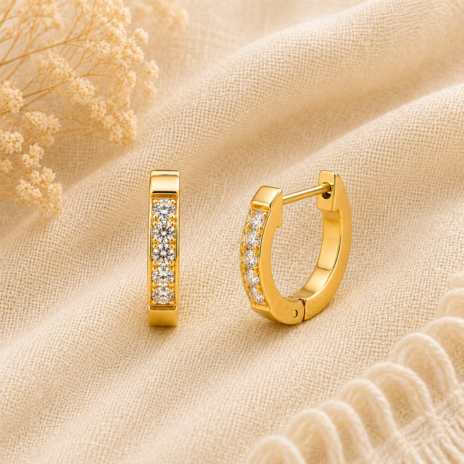 Liana Diamond Huggie Earrings