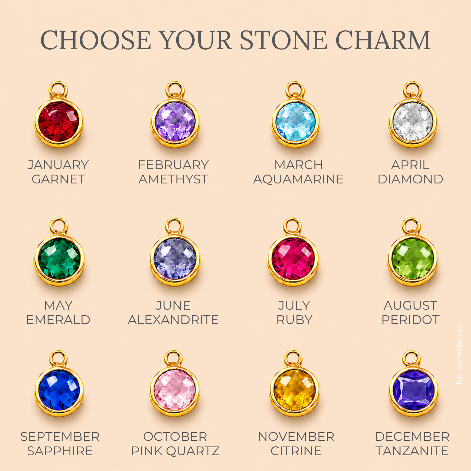 Belle Fleur Birthstone Necklace