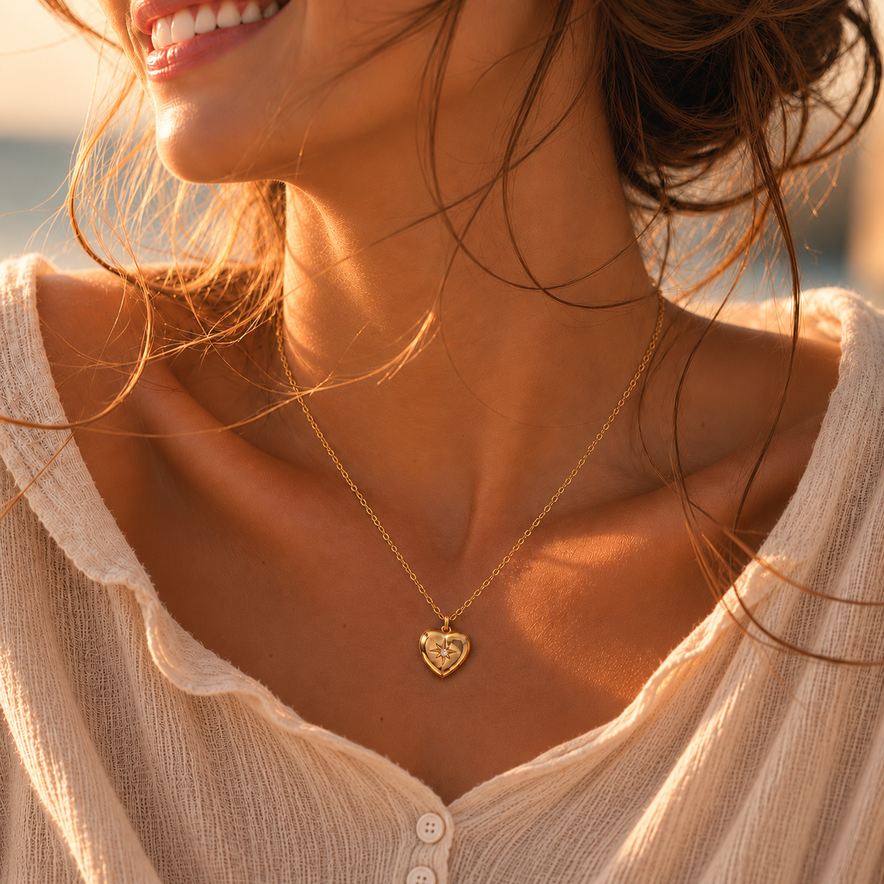 Celestine Heart Diamond Necklace