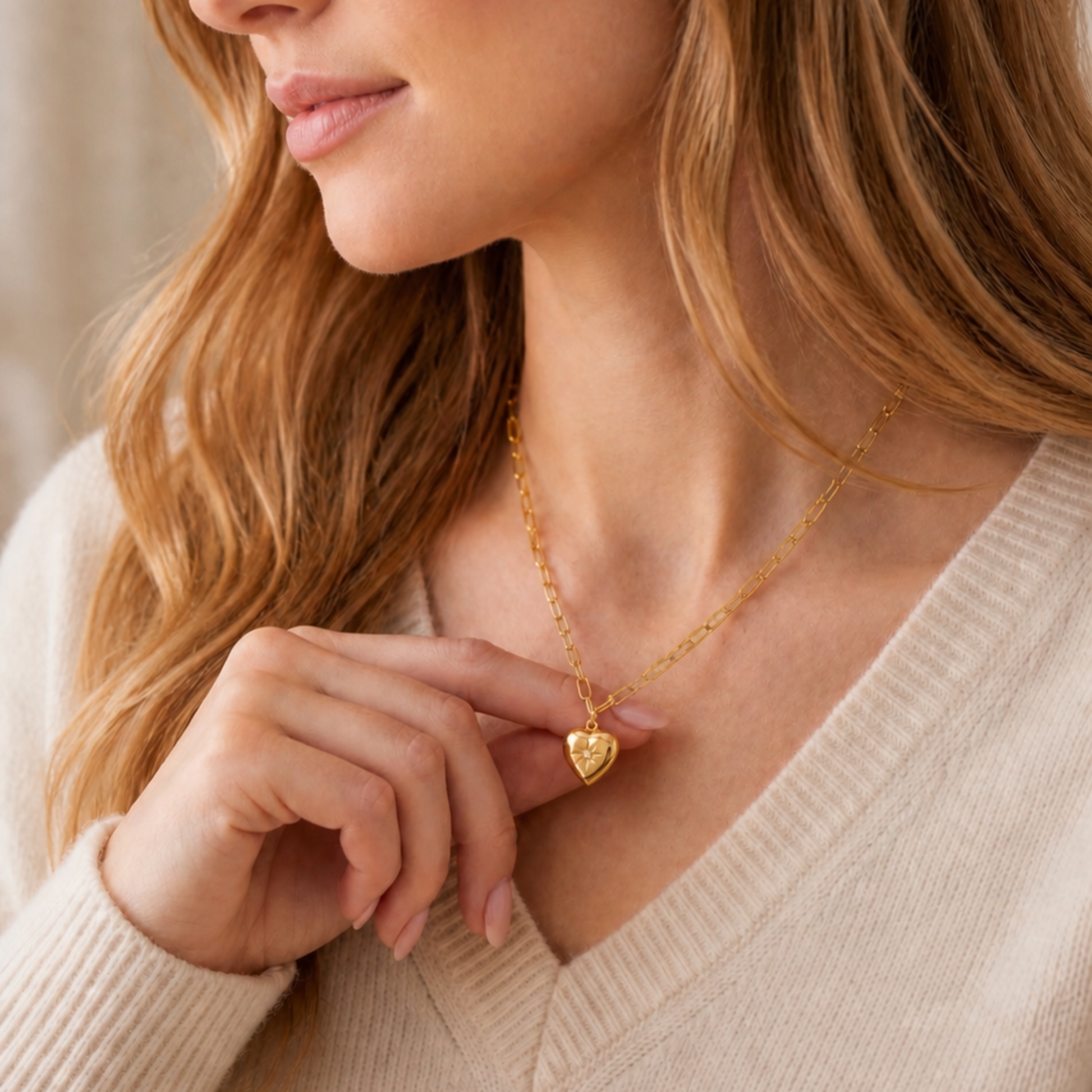 Celestine Heart Diamond Necklace