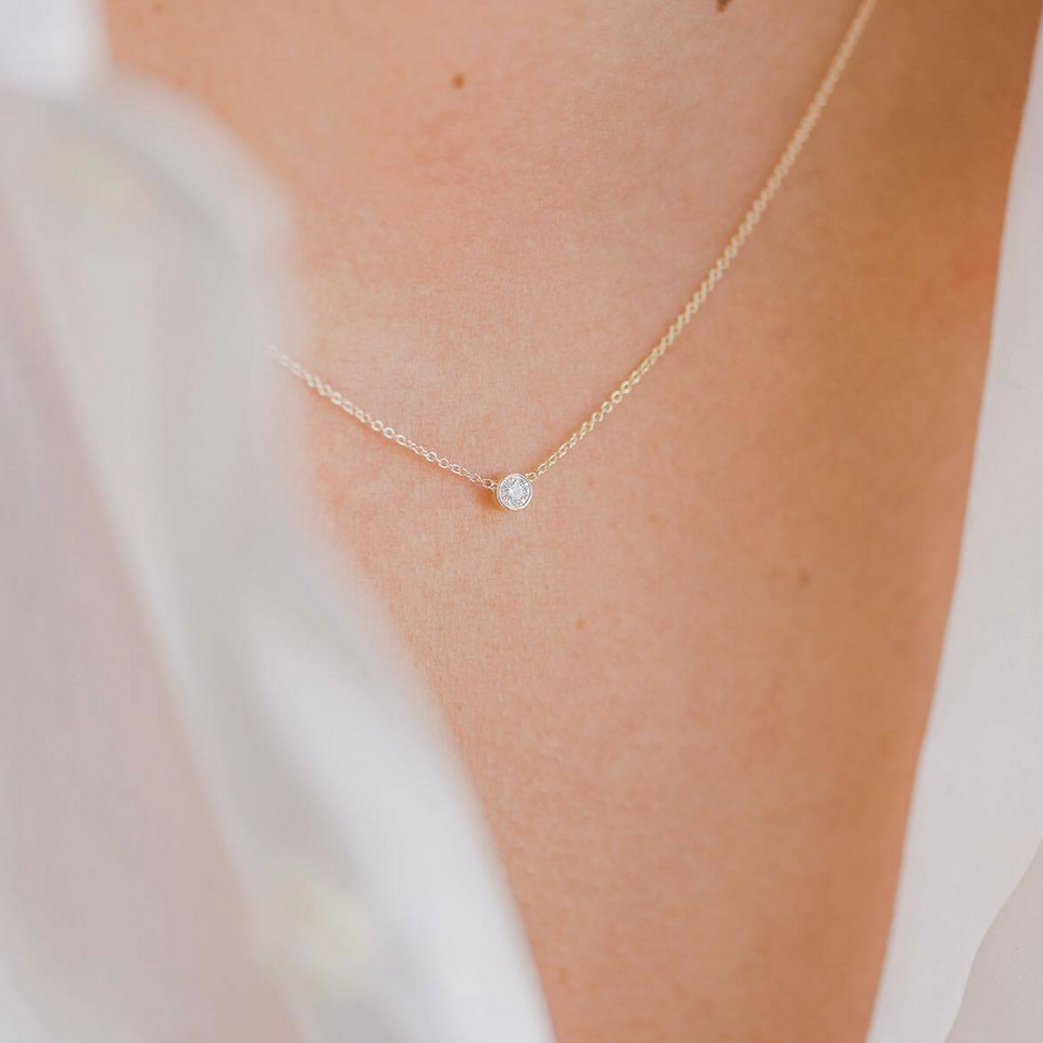 Soleil Solitaire Vermeil Necklace
