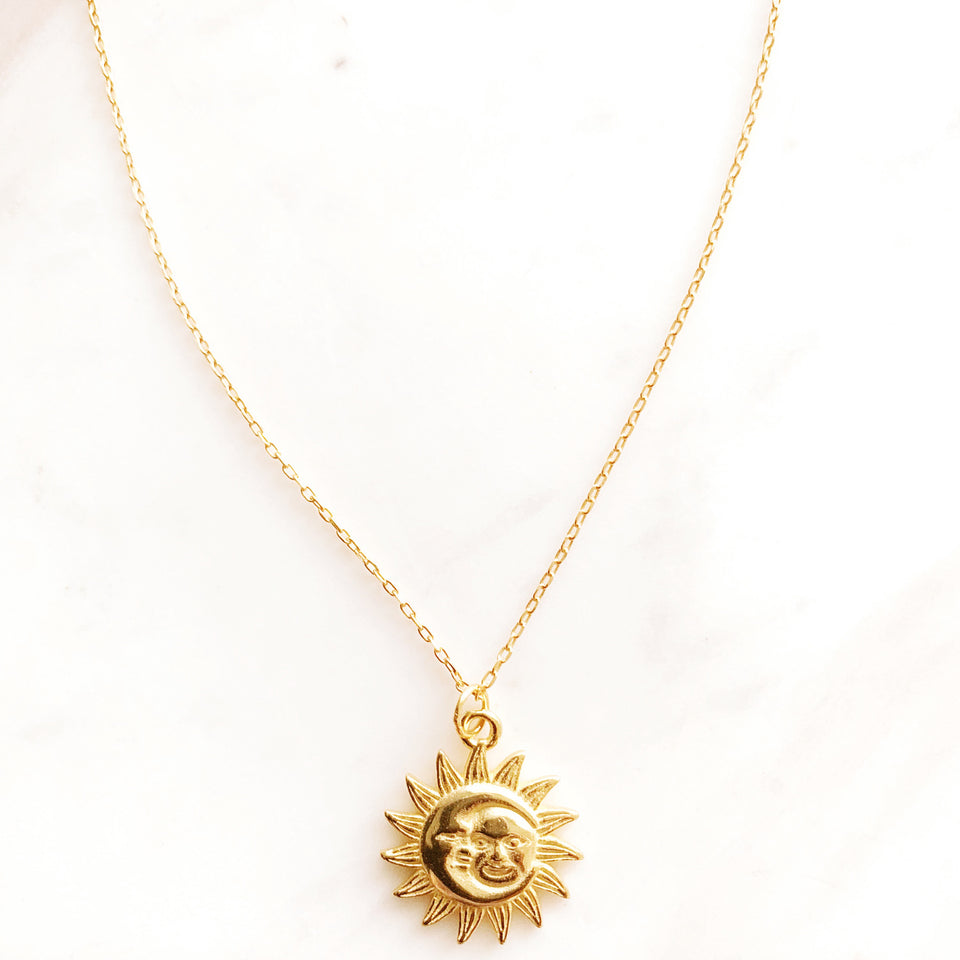 Sun And Moon Vermeil Necklace