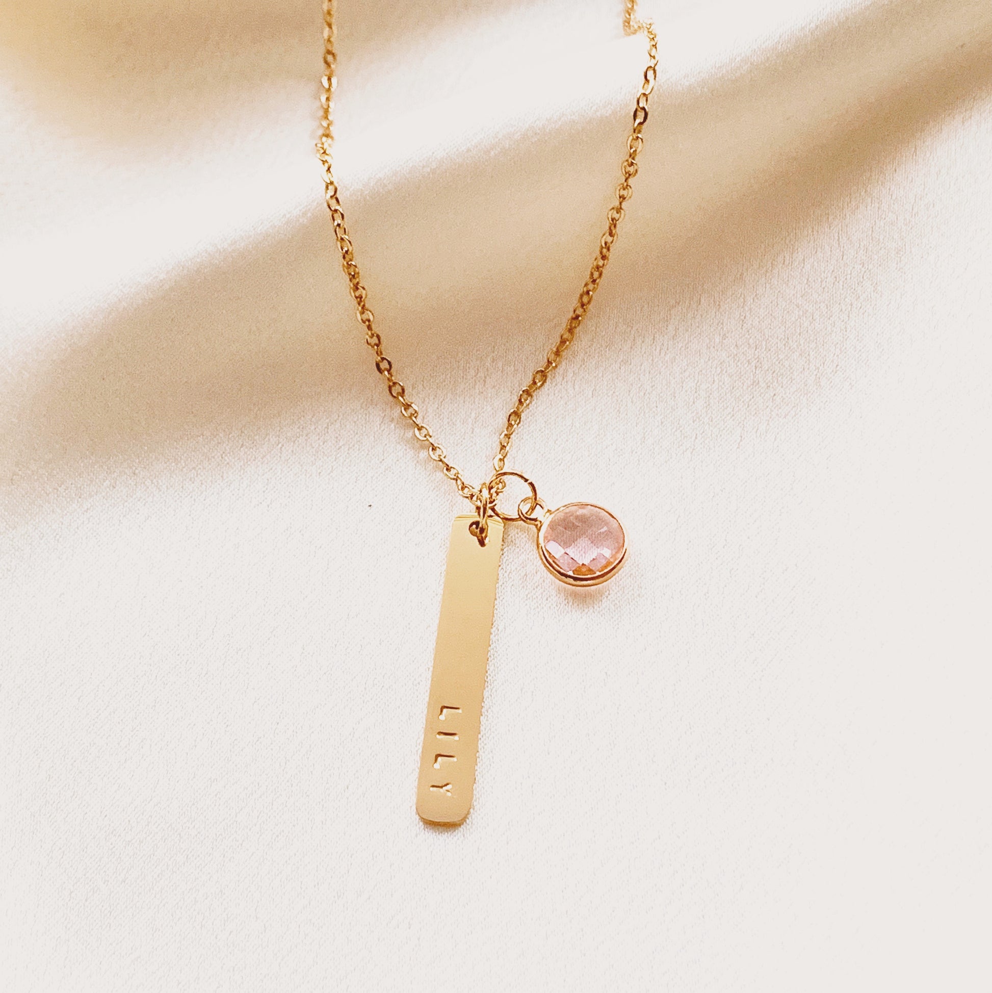 Amélie Birthstone Bar Necklace