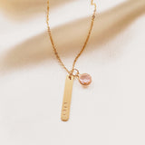 Vertical Gold Bar Necklace 2.0