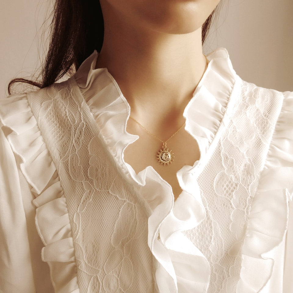 Sun And Moon Vermeil Necklace