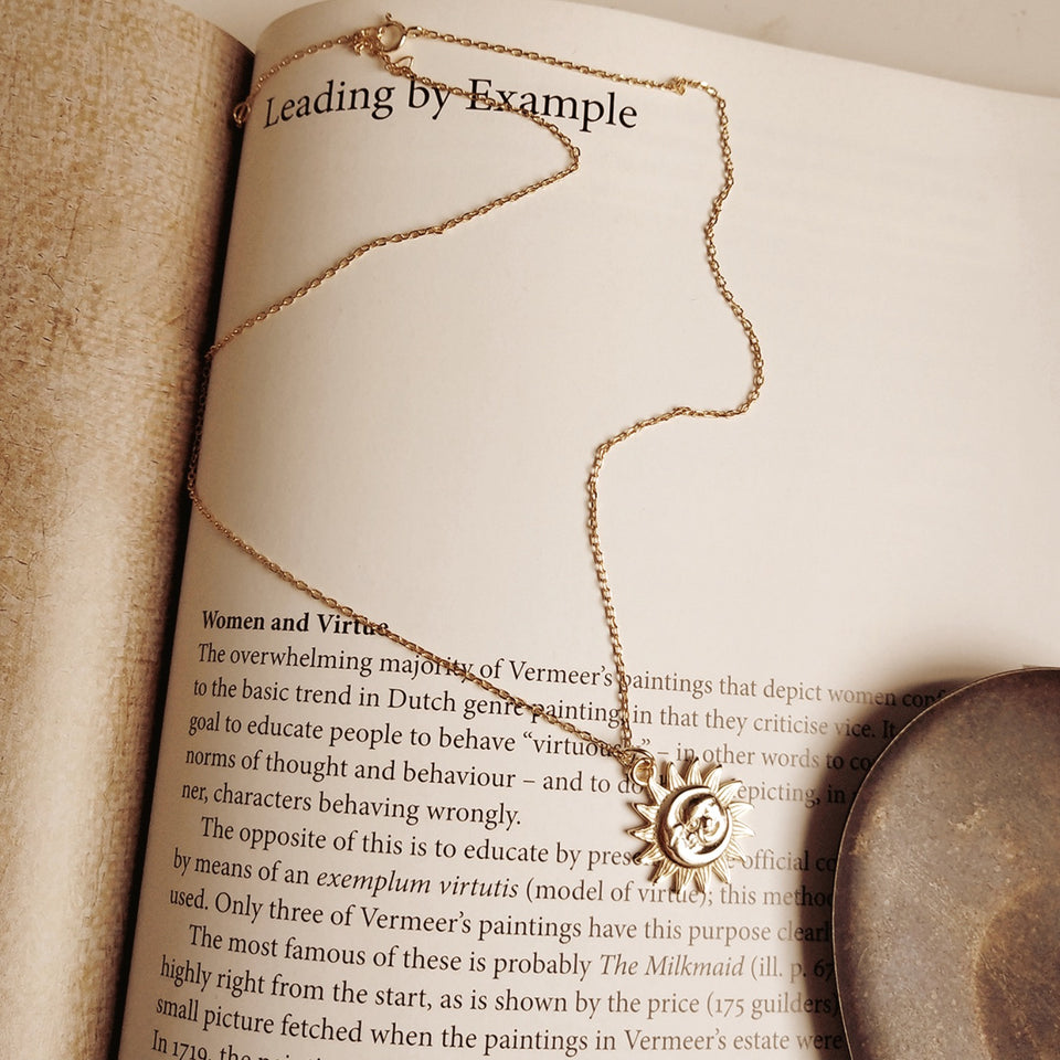 Sun And Moon Vermeil Necklace