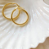 Delphine Chunky Gold Hoop Earrings