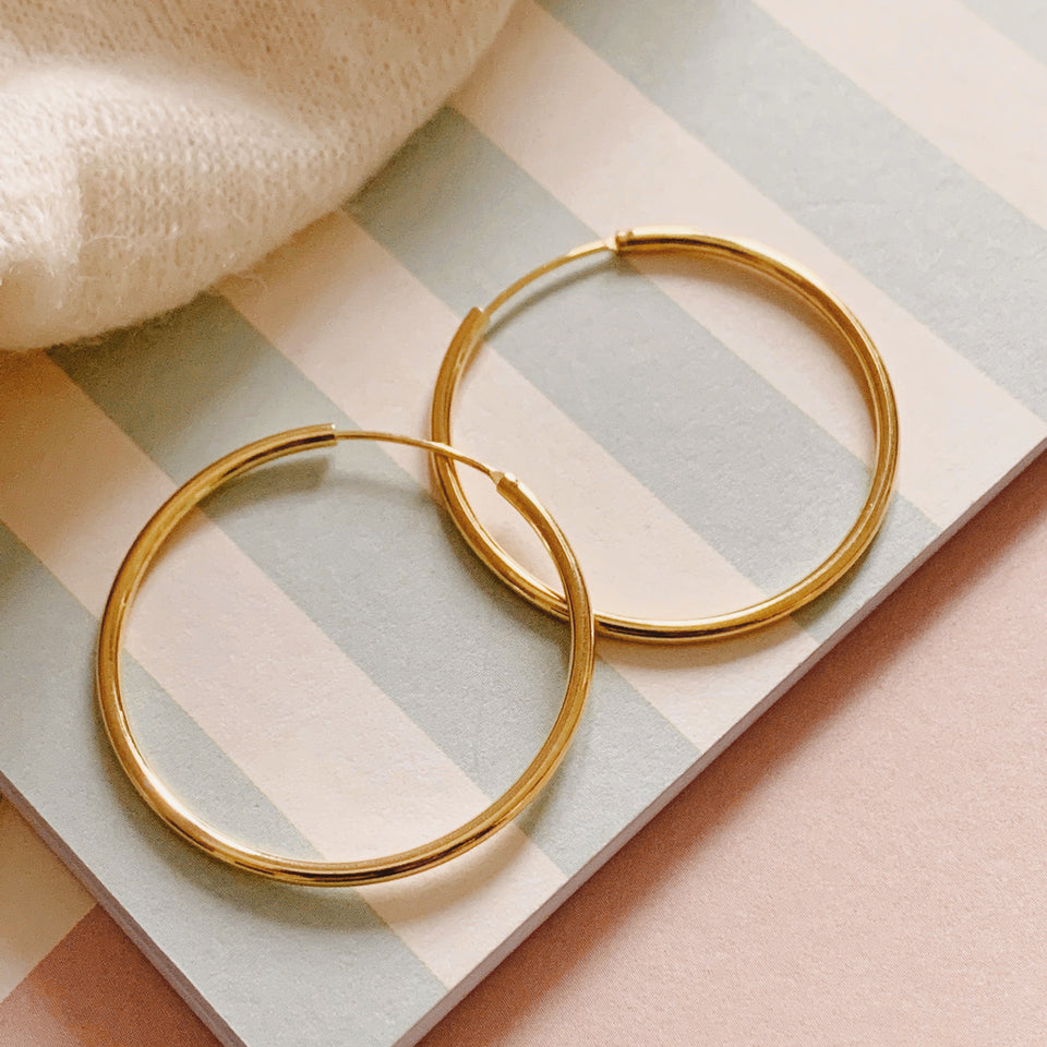 Felicity Thin Vermeil Hoops