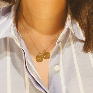 Dovetail Name Coin Necklace