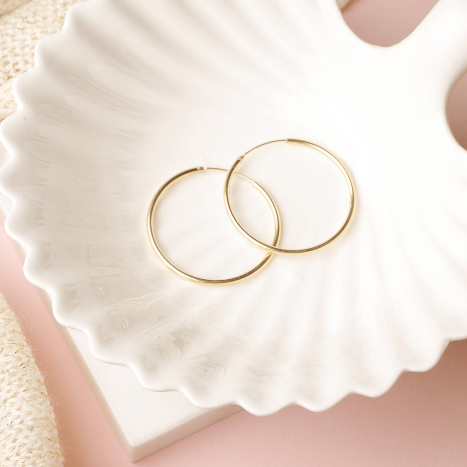 Felicity Thin Vermeil Hoops