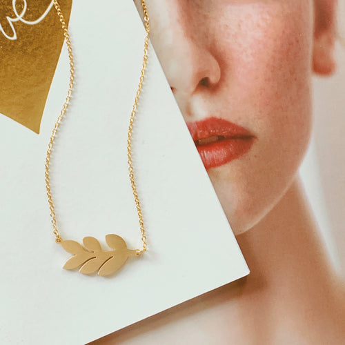 Morning Glory Leaf Necklace