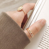 Roman Numerals Vermeil Ring