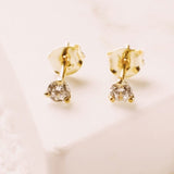 Soleil Solitaire Earring Studs