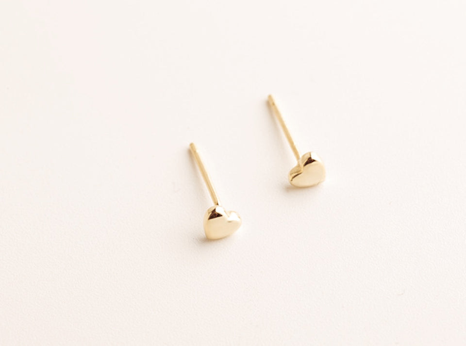 Mini Heart Stud Earrings