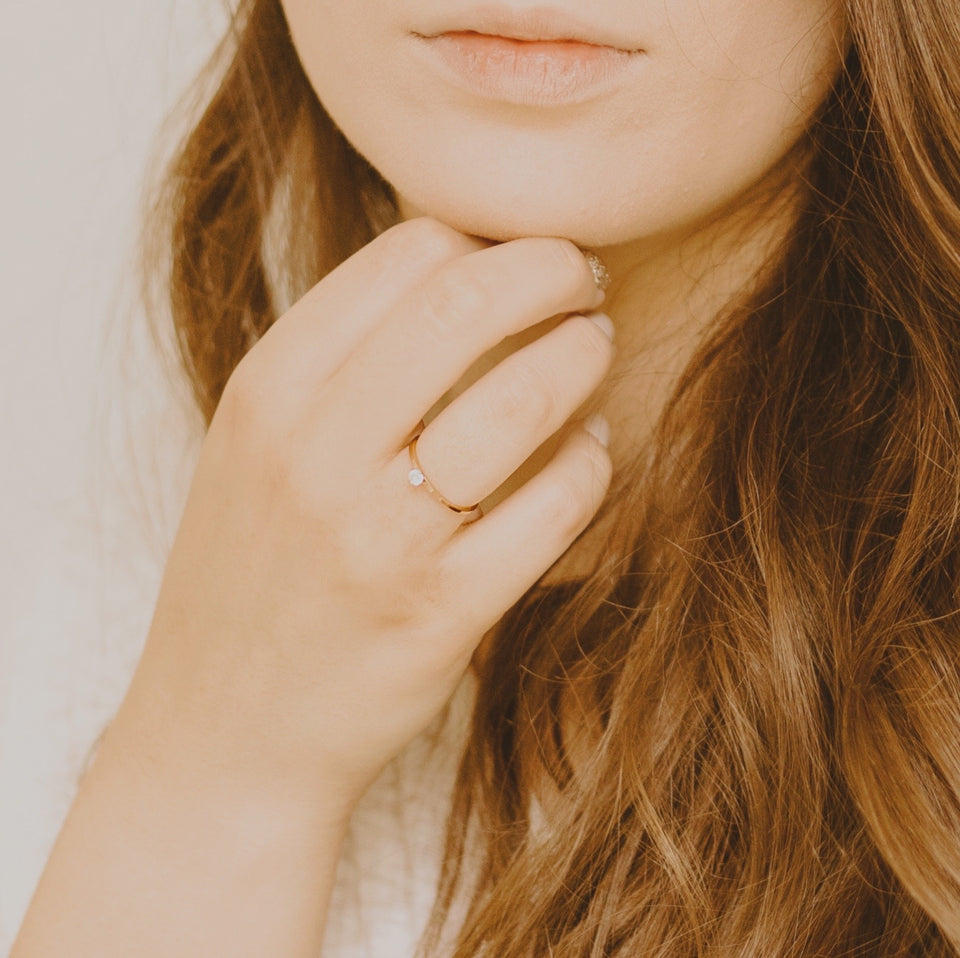 Rose Gold Solitaire Ring