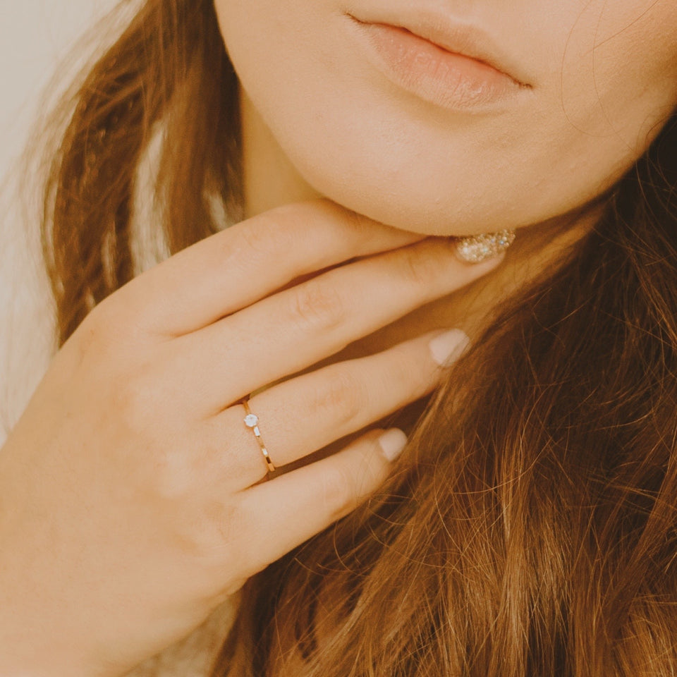 Rose Gold Solitaire Ring
