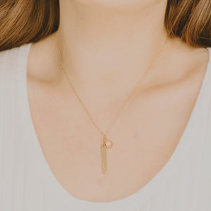 Vertical Gold Bar Necklace 2.0