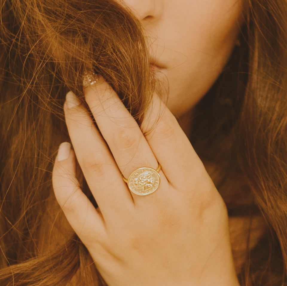 Jeune - Follow Your Dreams Vermeil Coin Ring