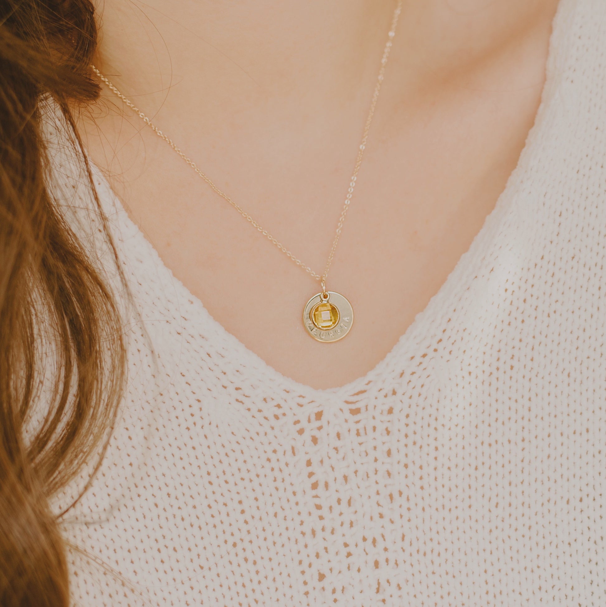 Aveline Birthstone Necklace