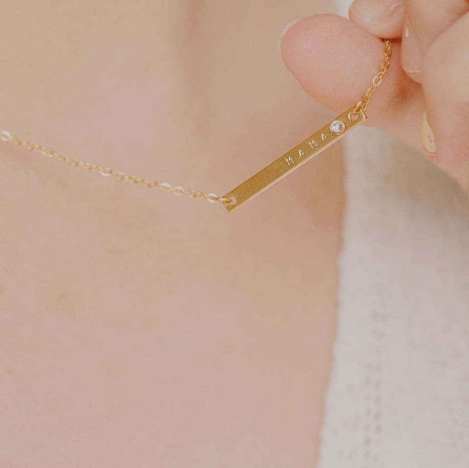 Cosette Birthstone Bar Necklace