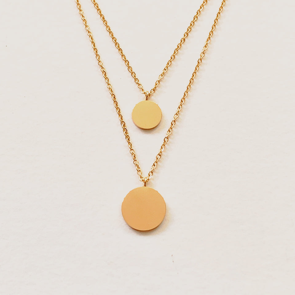 Corrine Layered Disc Necklace