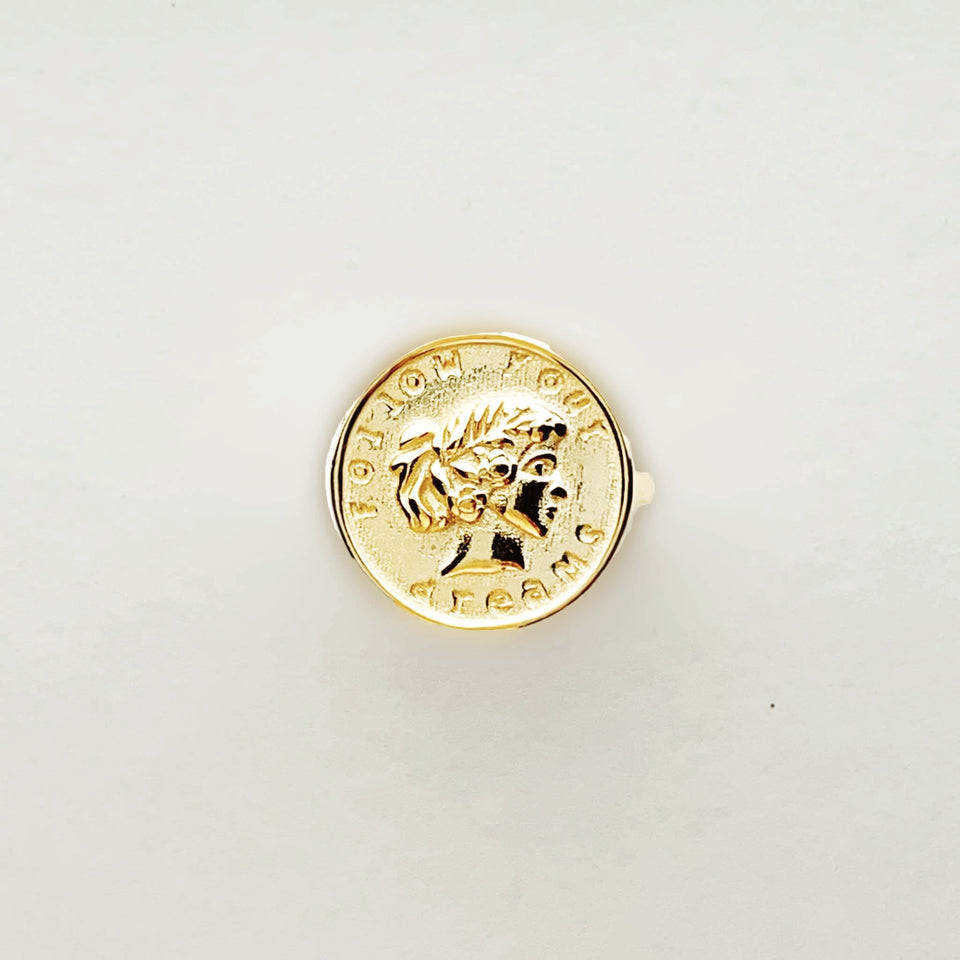 Jeune - Follow Your Dreams Vermeil Coin Ring