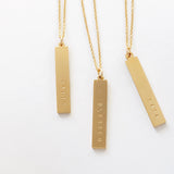 Vertical Gold Bar Necklace