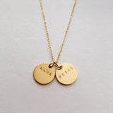 Dovetail Name Coin Necklace