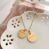 Dovetail Name Coin Necklace