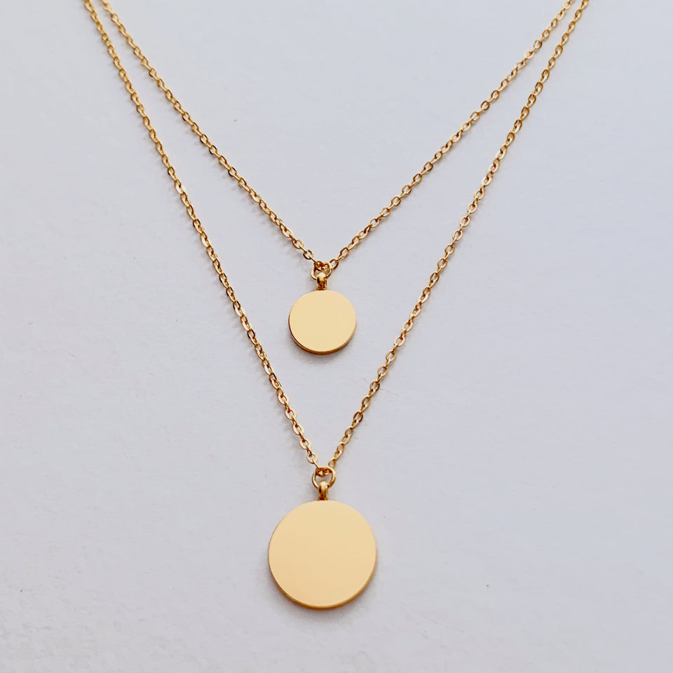 Corrine Layered Disc Necklace