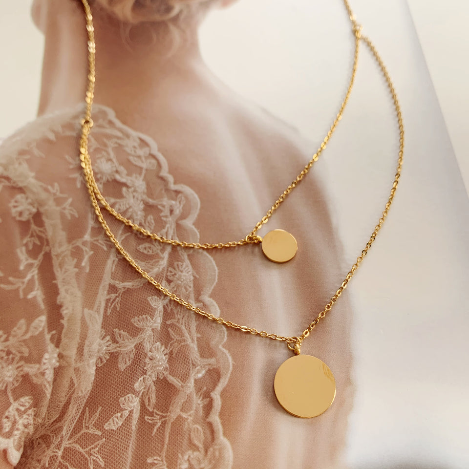 Corrine Layered Disc Necklace