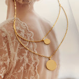 Corrine Layered Disc Necklace
