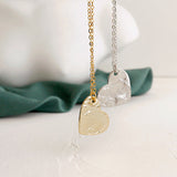 Heart Textured Vermeil Necklace
